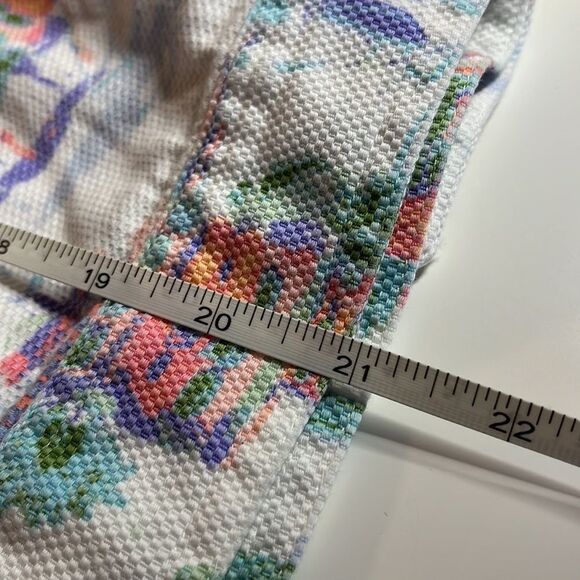 CHRISTOPHER & Banks cotton jacket white w/ beach motif chest pockets SZ S - Picture 14 of 14